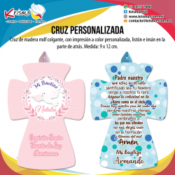 Cruz Bautizo personalizada
