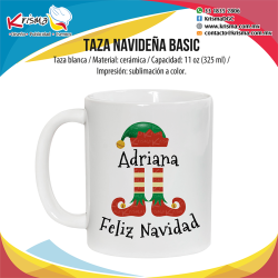 Taza navideña básica 11oz