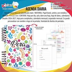 Agenda diaria Flowers