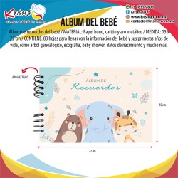 Álbum de recuerdos del bebé niño