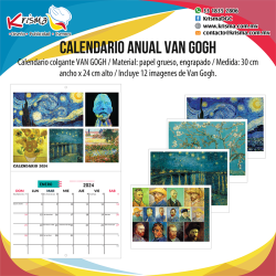Calendario Anual Van Gogh 2024