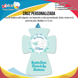 Cruz personalizada para Bautizo.
