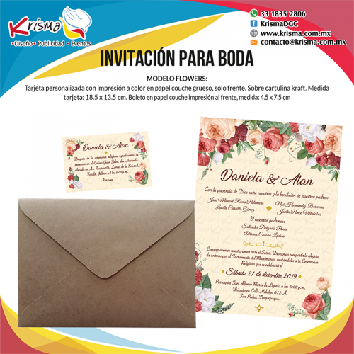 Invitación de Boda Flowers