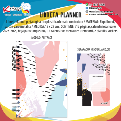 Agenda Libreta Planner Abstract