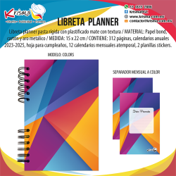 Agenda Libreta Planner Colors