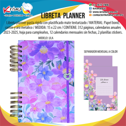 Agenda Libreta Planner Lila