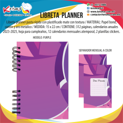 Agenda Libreta Planner Purple