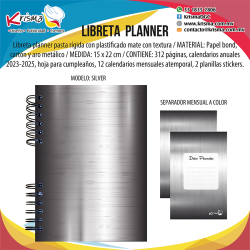 Agenda Libreta Planner Silver