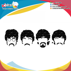 Playera The Beatles rostros.
