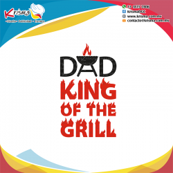 Playera Dad King of the grill.