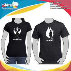 Playeras Leia & Han