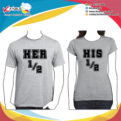 Playeras Her 1/2 & his 1/2