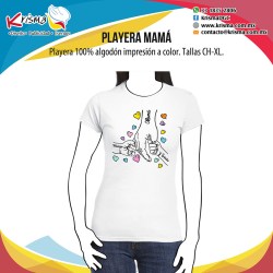 Playera Mamá y 2 hijos