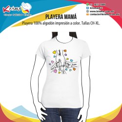 Playera Mamá y 3 hijos