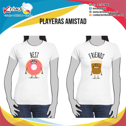 Playeras Best Friends Dona y Café