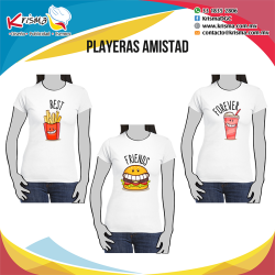 Playeras Best Friends Forever - Papas Hamburguesa y Refresco