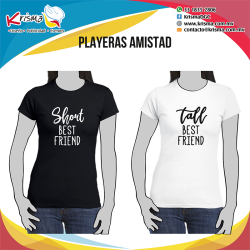 Playeras amistad Short Best Friend - Tall Best Friend