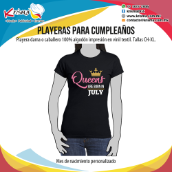 Playera Queens (mes de nacimiento)