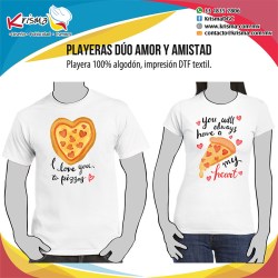 Playeras duo Pizza