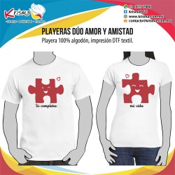 Playeras Rompecabezas tu completas mi vida