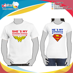 Playeras Wonder Woman & Superman