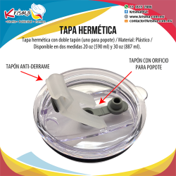 Tapa hermética para termo 20 oz.