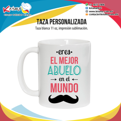 Taza El Mejor Abuelo del Mundo Bigote