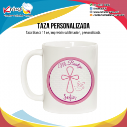 Taza Bautizo personalizada.